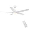 YUHAO 48 In Intergrated LED Ceiling Fan with White ABS Blade