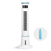 Simple Deluxe Mist Tower Fan, 12 Speeds & 3 Modes Settings Standing Fan , 15 Hour Timing Closure Cooling Fan, Low Noise, 43 Inches, White