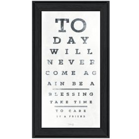 "Eye Chart I" by Marla Rae, Ready to Hang Framed Print, Black Frame