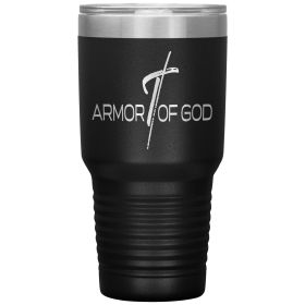 Insulated Tumbler - 30oz, Armor Of God, Engraved Travel Mug