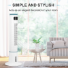 Simple Deluxe Mist Tower Fan, 12 Speeds & 3 Modes Settings Standing Fan , 15 Hour Timing Closure Cooling Fan, Low Noise, 43 Inches, White