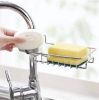 Drain Rack Storage Holder Shelf Kitchen Sink Faucet Sponge Soap Cloth Rack Mount