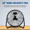 HealSmart 20 Inch 3-Speed High Velocity Heavy Duty Metal Industrial Floor Fans Quiet for Home, Commercial, Residential, and Greenhouse Use, Outdoor/In