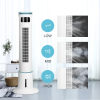 Simple Deluxe Mist Tower Fan, 12 Speeds & 3 Modes Settings Standing Fan , 15 Hour Timing Closure Cooling Fan, Low Noise, 43 Inches, White