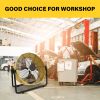 Simple Deluxe 20 Inch Heavy Duty Metal Industrial Drum Fan, 3 Speed Floor Fan for Warehouse, Workshop, Factory and Basement - High Velocity, Yellow