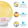 Westclox 5" White Electric Sunrise Simulator Alarm Clock with Digital LED Display and Dimmable Nightlight