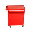 Detachable 5 Drawer Tool Chest with Bottom Cabinet and One Adjustable Shelf--Red