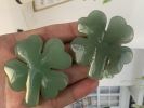 2inches Natural green aventurine quartz crystal hand carved Four-leaf clover specimens crystal gifts 1x