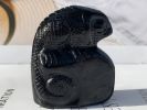 2.3inches Natural obsidian stone quartz crystal hand carved chameleon skull crystal gifts 1x