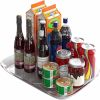 Lazy Susan Turntable Organizer for Refrigerator, Clear Rectangular Fridge Organizer Storage 15.7 inche, Square Lazy Susan for Refrigerator Cabinet, Ta