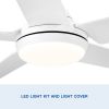 YUHAO 48 In Intergrated LED Ceiling Fan with White ABS Blade