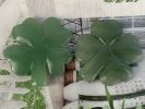 2inches Natural green aventurine quartz crystal hand carved Four-leaf clover specimens crystal gifts 1x