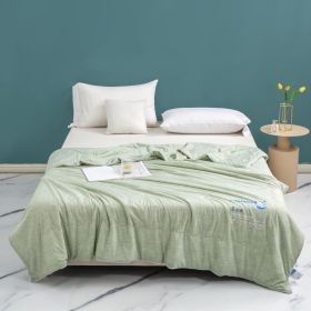 Class A Maternal And Child Grade Ice Cream Cold Feeling Ice Silk Summer Quilt (Option: Texture Green-180x220)