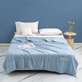 Class A Maternal And Child Grade Ice Cream Cold Feeling Ice Silk Summer Quilt (Option: Sky Blue-180x220)