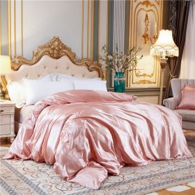 Summer Bare Sleeping Ice Silk Quilt Cover Summer (Option: Elegant Jade-Four Pieces 150x200cm)