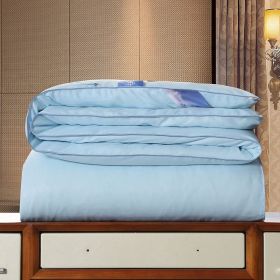 Silk Thickened Winter Cotton Padded Quilt Household (Option: Sky Blue-150 Cmx200cm Summer Quilt)