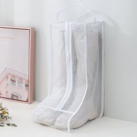 1pc Transparent Waterproof Boot Storage Bag; Boots Storage & Protector Bag; Portable Shoe Dust Bags; Household Organizer; Shoes Packing Organizers For (Color: White, size: L-ZK01)