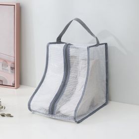 1pc Transparent Waterproof Boot Storage Bag; Boots Storage & Protector Bag; Portable Shoe Dust Bags; Household Organizer; Shoes Packing Organizers For (Color: Grey, size: S-ZK01)