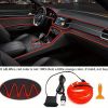 5M EL Wire Interior Car Flexible Led Strip Light Ledcare 5v USB Neon Glowing Eletroluminescent Ambient Lighting For Car Atmosphere Decroations