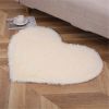 1pc, Plush Heart Shape Rug for Valentine's Day, Wedding Anniversary, and Home Decor - Soft PV Velvet Carpet for Living Room, Bedroom, and Bathroom