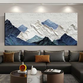 Handmade Oil Painting Thick Texture Abstract Landscape Oil Painting Gorgeous Abstract Landscape 3D Wall Art on Canvas Serene Abstract Landscape 3D Lar (Style: 1, size: 70X140cm)