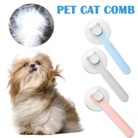 Cat Grooming Brush;  Self Cleaning Slicker Brushes For Dogs Pet Hair Removal Comb Stainless Steel Needle Cat Brush Self Cleaning For Cats Dogs Hair Re (Color: Blue)