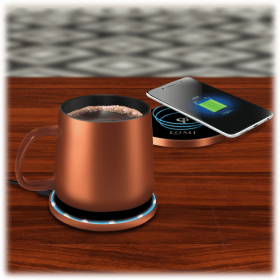 Lomi Heated Mug With Wireless Charger (Color: Copper)