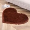 1pc, Plush Heart Shape Rug for Valentine's Day, Wedding Anniversary, and Home Decor - Soft PV Velvet Carpet for Living Room, Bedroom, and Bathroom