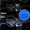 5M EL Wire Interior Car Flexible Led Strip Light Ledcare 5v USB Neon Glowing Eletroluminescent Ambient Lighting For Car Atmosphere Decroations