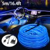 5M EL Wire Interior Car Flexible Led Strip Light Ledcare 5v USB Neon Glowing Eletroluminescent Ambient Lighting For Car Atmosphere Decroations