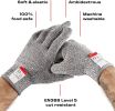 Cut Resistant Gloves - Ambidextrous, Food Grade, High Performance Level 5 Protection. Size Medium, Complimentary Ebook Included