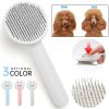 Cat Grooming Brush;  Self Cleaning Slicker Brushes For Dogs Pet Hair Removal Comb Stainless Steel Needle Cat Brush Self Cleaning For Cats Dogs Hair Re