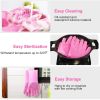 1 Pair Magic Silicone Brush Dishwashing Gloves Cleaning Sponge Pet Scrubber Heat Resistant Wash Gloves