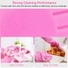 1 Pair Magic Silicone Brush Dishwashing Gloves Cleaning Sponge Pet Scrubber Heat Resistant Wash Gloves