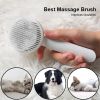 Cat Grooming Brush;  Self Cleaning Slicker Brushes For Dogs Pet Hair Removal Comb Stainless Steel Needle Cat Brush Self Cleaning For Cats Dogs Hair Re