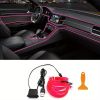 5M EL Wire Interior Car Flexible Led Strip Light Ledcare 5v USB Neon Glowing Eletroluminescent Ambient Lighting For Car Atmosphere Decroations