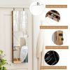 Wall and Door Mounted Mirrored Jewelry Cabinet with Lights