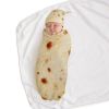 Newborn Baby Burrito Swaddle Blanket with Hat Adorable Gift for Boys and Girls