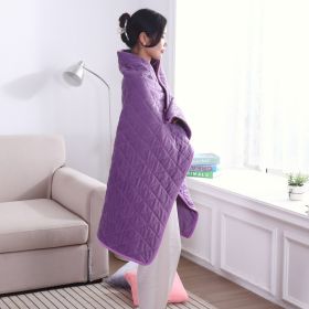 USB Shawl Warm Body Electric Heating Blanket 5v Low Voltage (Option: Light Purple-100x140 Zipper)