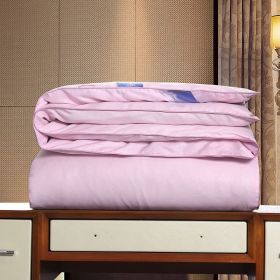 Silk Thickened Winter Cotton Padded Quilt Household (Option: Pink-150cmx200cm3kg)